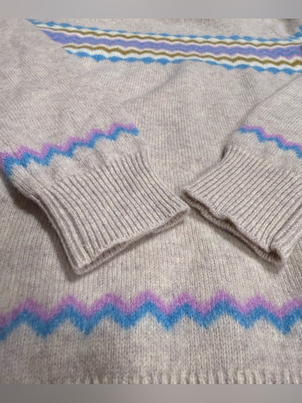 Boden Edie Fair Isle Knit Women’s Crewneck Sweater Size US 6 UK 10 EUC 100% Wool - Picture 5 of 9